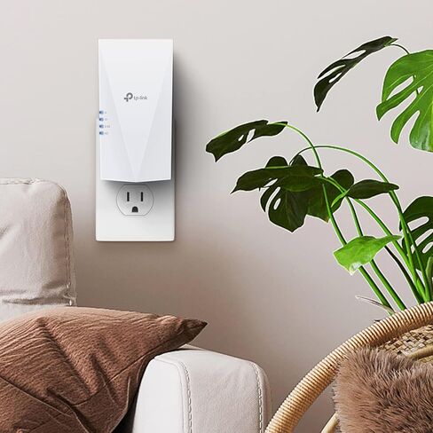 معزز الإنترنت TP-Link AX1800 WiFi 6، يصل إلى 1500 قدم مربع و30 جهازًا، مكرر تقوية الإشارة اللاسلكية ثنائي النطاق، منفذ جيجابت إيثرنت، وضع AP، متوافق مع OneMesh (RE600X) (متجدد) in Kuwait