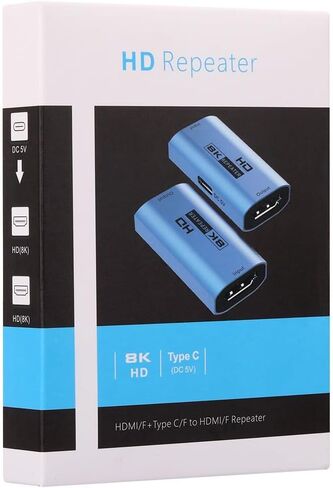 موسع مضخم صوت بديل HDMI 2.1 انثى الى انثى بطول 40 متر مع USB 8 كيه 60 هرتز متوافق مع الكمبيوتر واللابتوب ومنفذ HDMI 2.0 لشاشة التلفزيون وجهاز العرض من سوكو in Kuwait