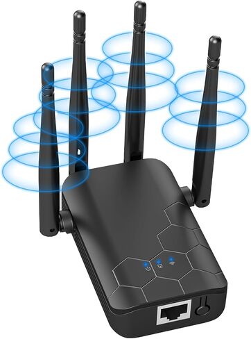WiFi Extender Signal Booster for Home, 2023 Internet Booster, Cover Up to 9580 sq. ft & 35 Devices, WiFi Repeater with Ethernet Port, Internet Booster Easy Setup in Saudi Arabia