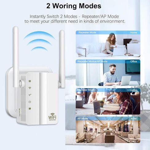 N300 WiFi Booster (U10)، معزز إشارة موسعات WiFi للمنزل، موسع نطاق WiFi أحادي النطاق، معزز الإنترنت، يدعم نقطة التكرار/الوصول، إعداد WPS، تصميم قابس الحائط، 2.4 جيجا هرتز فقط in Kuwait