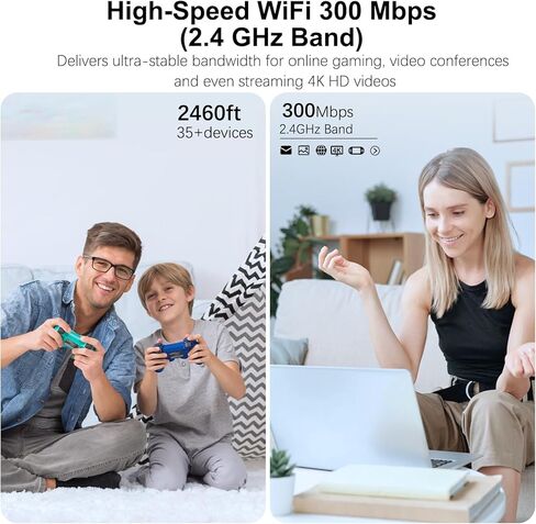 N300 WiFi Booster (U10)، معزز إشارة موسعات WiFi للمنزل، موسع نطاق WiFi أحادي النطاق، معزز الإنترنت، يدعم نقطة التكرار/الوصول، إعداد WPS، تصميم قابس الحائط، 2.4 جيجا هرتز فقط in Kuwait