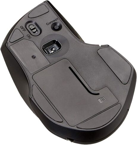 Amazon Basics Full Size Ergonomic Wireless PC Mouse with Fast Scrolling, Black in Saudi Arabia