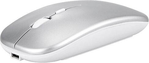 Wireless Bluetooth Mouse for Apple iPad iPhone MacBook Android Samsung Tablet Phone Dual-Mode Rechargeable 2.4G Portable Computer Mice for Windows Laptop Notebook PC Mac Desktop USB Receiver (Black) in Kuwait
