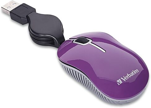 Verbatim Wired Optical USB-C Mini Mouse – Plug & Play Corded Small Travel Mouse – Black 70744 in Saudi Arabia