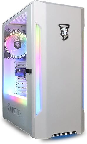فيبرتيك كمبيوتر مكتبي للالعاب من برايم - انتل كور i5 الجيل الثالث، جيفورس GTX 750 4GB، ذاكرة RAM 16GB، هارد HDD 1TB، واي فاي، اضاءة RGB، ويندوز 10 برو، بث وتحرير، ابيض in Kuwait