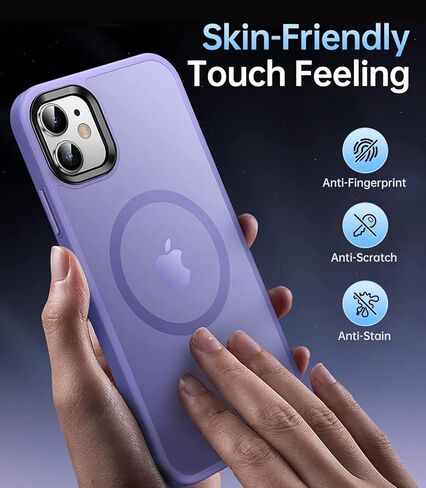 Olialia Strong Magnetic Case for iPhone 11, [Compatible with MagSafe] [Military Drop Protection] Skin-Friendly Touch Shockproof Protective Translucent Matte Slim Phone Cover 6.1 inch - Alpine Green in Kuwait