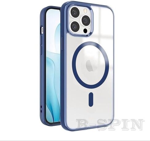 Phone Case Compatible with Magnetic Wireless Charging Devices Scratch Resistant Back Grippy Protective Frame Clear Shockproof Cover (Black, iphone 11) in Kuwait