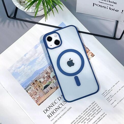 Phone Case Compatible with Magnetic Wireless Charging Devices Scratch Resistant Back Grippy Protective Frame Clear Shockproof Cover (Black, iphone 11) in Kuwait