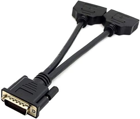 ZHIYUEN DVI-Male DVI-I 24+5 إلى Dual VGA أنثى مراقب كابل محول مقسم الفيديو in Saudi Arabia