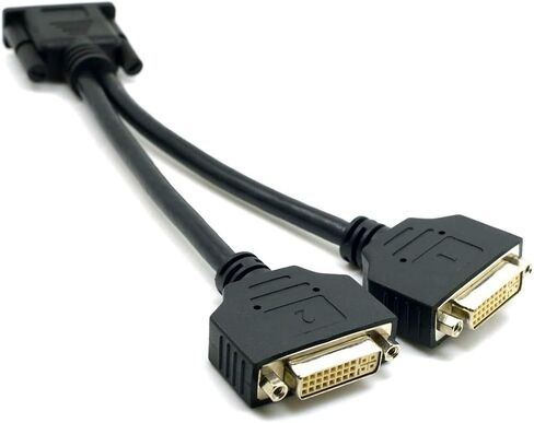 ZHIYUEN DVI-Male DVI-I 24+5 إلى Dual VGA أنثى مراقب كابل محول مقسم الفيديو in Saudi Arabia