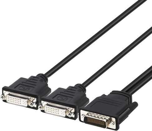 ZHIYUEN DVI-Male DVI-I 24+5 إلى Dual VGA أنثى مراقب كابل محول مقسم الفيديو in Saudi Arabia