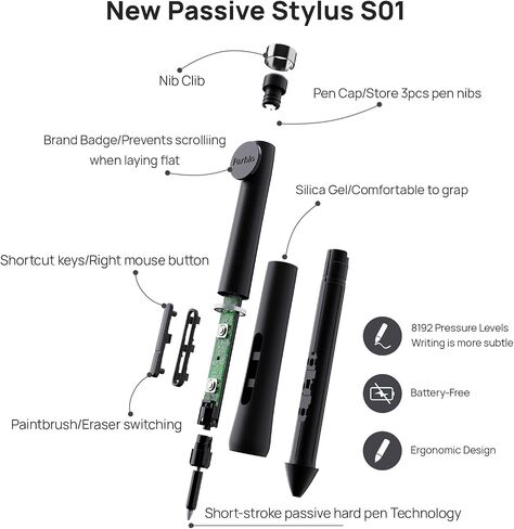 Parblo Intangbo X7 Drawing Tablet 7.2x4.5 inch Graphics Tablets,Digital Drawing Tablet with Mode Switch,6 Customized Keys,Battery-Free Stylus S01 for Digital Art,Design,Work with Window/Mac,Android in Kuwait