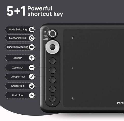 Parblo Intangbo X7 Drawing Tablet 7.2x4.5 inch Graphics Tablets,Digital Drawing Tablet with Mode Switch,6 Customized Keys,Battery-Free Stylus S01 for Digital Art,Design,Work with Window/Mac,Android in Kuwait