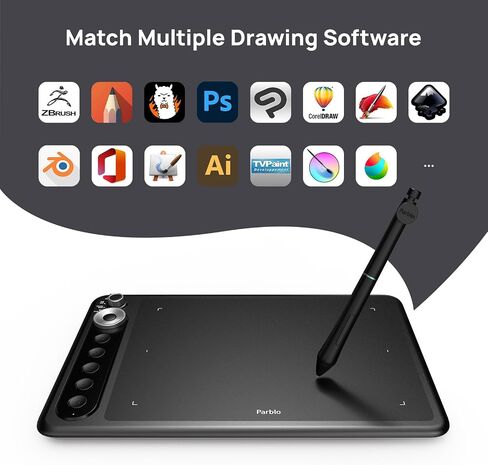 Parblo Intangbo X7 Drawing Tablet 7.2x4.5 inch Graphics Tablets,Digital Drawing Tablet with Mode Switch,6 Customized Keys,Battery-Free Stylus S01 for Digital Art,Design,Work with Window/Mac,Android in Kuwait