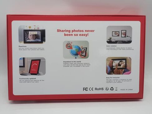 اطار صور رقمي ذكي 10.1 انش واي فاي من فراميو، اطار صور رقمي بشاشة لمس عالية الدقة 1280×800 مع تخزين مدمج بسعة 16 جيجا وعرض شرائح ودوران تلقائي ومشاركة اللحظات على الفور عبر التطبيق in Kuwait