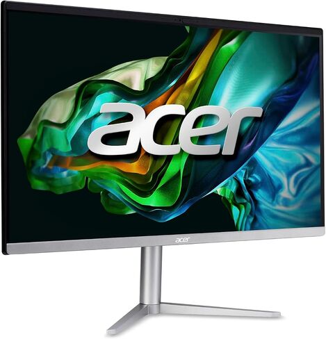 جهاز كمبيوتر آيسر أسباير C24-1300-UR32 AIO | شاشة IPS عالية الدقة مقاس 23.8 بوصة | معالج AMD Ryzen 5 7520U رباعي النواة | رسومات AMD Radeon 610M | 8 جيجابايت LPDDR5 | 512 جيجابايت PCIe SSD | Wi-Fi 6E | Windows 11 Home، أسود in Kuwait