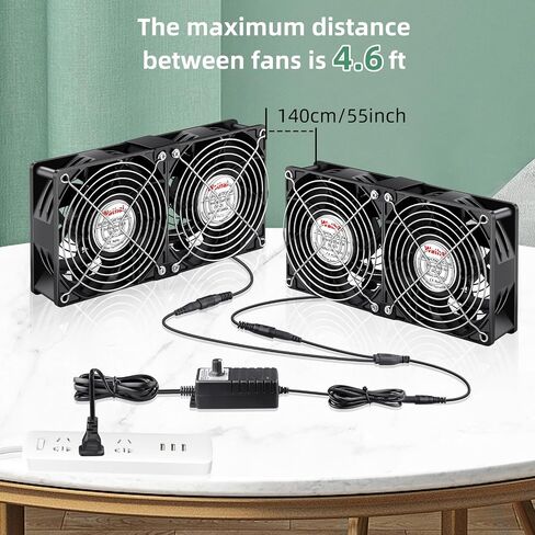 Wathai 120mm x 38mm 360mm Computer Fan with AC Plug Exhaust Fan Cooling in Saudi Arabia