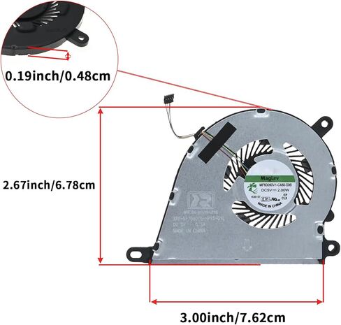 CPU Cooling Fan Compatible with L68134-001 Delta ND75C07-19A18 HP Pavilion 14-DQ 14S-FQ 15S-FQ 15-DY1024 14S-DQ 15-DY15s-eq 340S G7 TPN-Q221 15-DY1007CA 1008CA 15T-DY100 1010NR Series in Kuwait