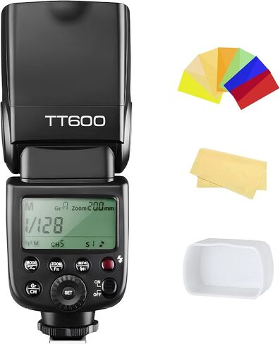 Godox TT600 GN60 2.4G 1/8000s Camera Flash Speedlite, 230 Full Power Flashes, 0.1-2.6s Recycle Time, Compatible for Canon, Nikon, Pentax, Olympus and Other DSLR Cameras with Standard Hotshoe & Filte in Saudi Arabia