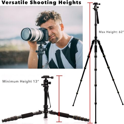 اف تي اف جير حامل ثلاثي القوائم لكاميرا دي اس ال ار من الالومنيوم وحامل احادي (20 باوند) in Kuwait