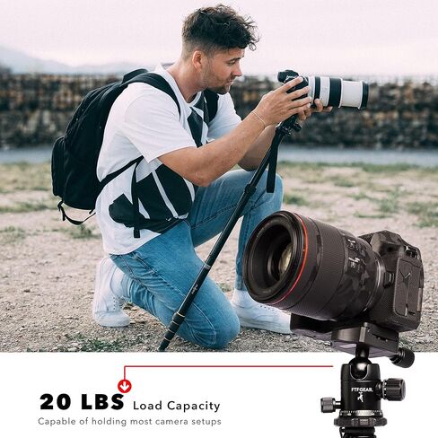 اف تي اف جير حامل ثلاثي القوائم لكاميرا دي اس ال ار من الالومنيوم وحامل احادي (20 باوند) in Kuwait