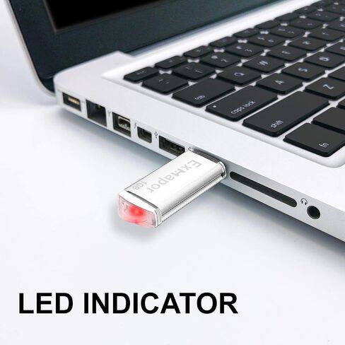 USB Flash Drive 64GB Exmapor Thumb Drives 5 Pack Multi-Color Swivel Memory Sticks with Led in Kuwait