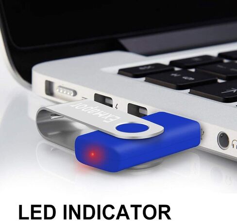 محرك أقراص فلاش USB سعة 10 × 1 جيجابايت، تصميم غطاء محرك الإبهام Exmapor، عصا USB مع شرائط مؤشر LED متعددة الألوان (10 ألوان مختلطة: فضي/أخضر فاتح/وردي/أزرق سماوي/أرجواني/برتقالي/أخضر/أحمر/أزرق/أسود) in Kuwait