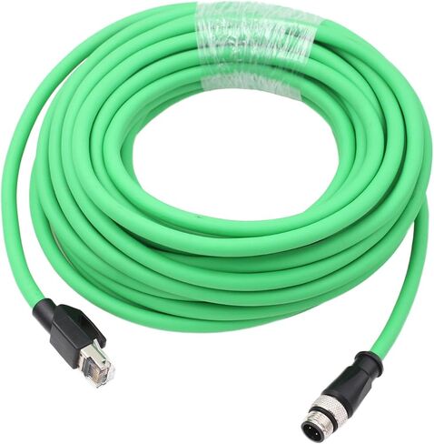 HangTon Ethernet Cable M12 4 Pin D-Coded Male to RJ45 Cat5e Shielded High Flex Industrial Network 10m in Kuwait