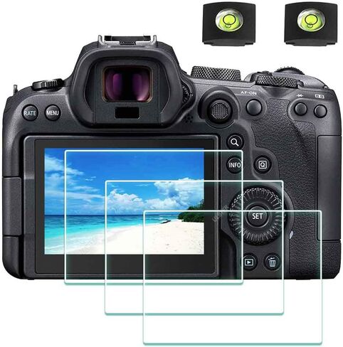 Screen Protector for Canon EOS R7 EOS R6 Camera & Hot Shoe Cover [2+3Pack], ULBTER EOSR6 EOSR7 Tempered Glass Flim 0.3mm 9H Hardness Anti-Scrach Anti-Bubble in Saudi Arabia