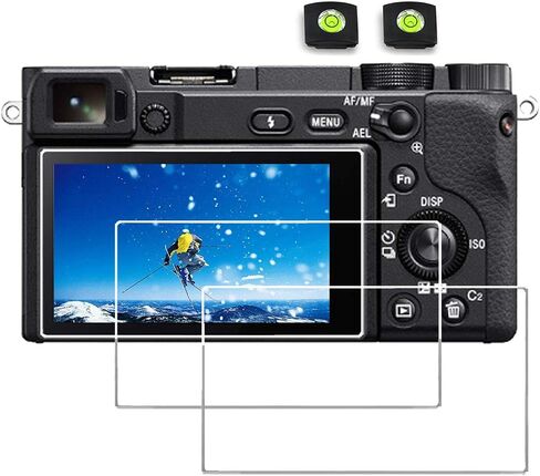 واقي الشاشة متوافق مع كاميرا Sony Alpha A6400 الرقمية Mirrorless، غطاء واقي صلب مقاوم للخدش من الزجاج المقوى كليرا (3 قطع) in Saudi Arabia