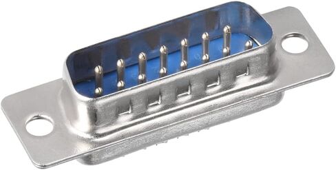 uxcell D-sub Connector Male Plug 15-pin 2-Row Port Terminal Breakout Solder Type for Mechanical Equipment CNC Computers Blue Pack of 10 in Kuwait