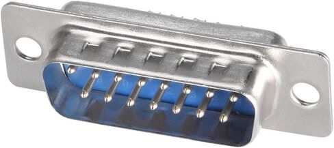 uxcell D-sub Connector Male Plug 15-pin 2-Row Port Terminal Breakout Solder Type for Mechanical Equipment CNC Computers Blue Pack of 10 in Kuwait