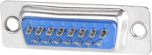 uxcell D-sub Connector Male Plug 15-pin 2-Row Port Terminal Breakout Solder Type for Mechanical Equipment CNC Computers Blue Pack of 10 in Kuwait