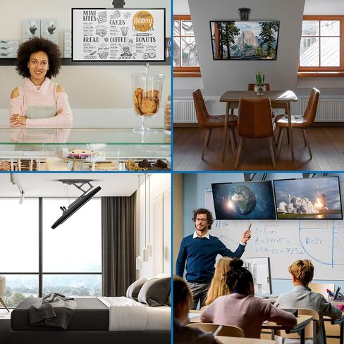 Mount-It! Motorized Ceiling TV Mount for 32 to 70 Inch TVs, Electric Flip Down TV Bracket with Remote and App Control, Drop Down Ceiling Mounting Bracket for Flat and Pitched Roofs, Holds Up to 77 lbs in Kuwait