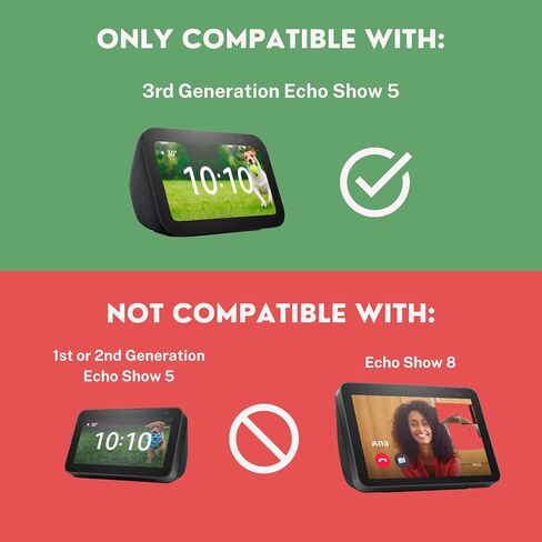 Matterform Echo Show 5 الجيل الثالث حامل تثبيت للمطبخ تحت الخزانة لأجهزة Amazon Alexa | متوافق مع موديل الجيل الثالث 2023 | جميع الأجهزة متضمنة (أسود) in Kuwait