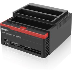 IDE Hard Drive HDD Docking Station Hard Drive Dock Reader, 2.5" 3.5" External Hard Drive Enclosure, External HDD Hard Drive Card Reader USB 3.0 Hub, USB 3.0 to 2 SATA Ports 1 IDE Port in Kuwait