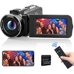 DSOEKEU Video Camera Camcorder 1080P 36 MP Full HD Video Camera for YouTube with WiFi Vlogging Camera IR Night Vision Digital Camera Recorder 16X Digital Remote Control Camcorders Camera,1 Battery in Kuwait
