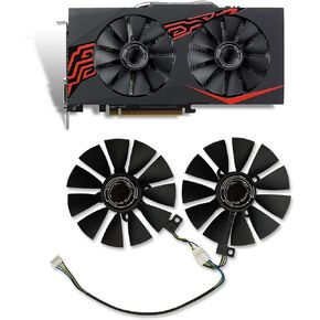 Cavabien 88MM FDC10U12S9-C 12V 0.45A GPU مروحة تبريد بطاقة الجرافيك ASUS GTX 1060 1070Ti GTX1060 GTX1070Ti RX 470 RX 570 RX 580 RX470 RX570 RX580 Dual OC Graphics Card مروحة تبريد in Kuwait