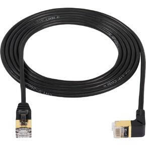 SinLoon 90 Degree Cat8 Ethernet Cable, High Speed 40Gbps 2000Mhz Network Cord, with Gold Plated Plug SFTP Wires CAT8 RJ45 Connector Gaming LAN Cable,for Gaming PC PS Xbox Modem (UP 0.3M/1FT) in Saudi Arabia