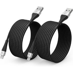 Extra Long iPhone Charger Cord 2Pack 10ft, Apple MFi Certified USB A to Lightning Cable Braided Fast Charging Cord Compatible with iPhone14/13/12/11 Pro Max/Pro/XS Max/XS/XR/X/8 Plus/8/7/iPad/iPod
