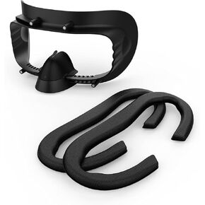 دعامة واجهة الوجه بمشبك مغناطيسي وغطاء وجه من الجلد الصناعي من ايه ام في ار بديل لجهاز اتش بي ريفيرب G2 V1/V2، مع ملحقات وسادة انف مضادة للتسرب in Kuwait