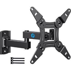 Pipishell شاشة تلفزيون كاملة الحركة على الحائط لمعظم أجهزة التلفاز والشاشات المنحنية المسطحة LED مقاس 13-42 بوصة، دوران 360 درجة، دوران، تمديد، إمالة، حامل تلفزيون صغير بحد أقصى 200 × 200 مم يصل إلى 33 رطلاً، PISF4 in Kuwait