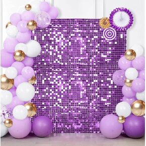 Iridescent Shimmer Wall Backdrop Sequin Panel Backdrop Silver 36 Panels Birthday Wedding Backgrounds Party Decoration