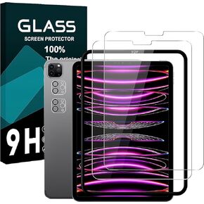seninhi [2+2 حزمة] لجهاز iPad Pro 11 بوصة 2022/2021/2020 (الجيل الرابع/الثالث/الثاني) واقي شاشة 2 حزمة + واقي عدسة الكاميرا 2 حزمة، واقي شاشة من الزجاج المقسى [مع إطار سهل التركيب] [صلابة 9H] [مضاد لـ خدش] [خالٍ من الفقاعات] - شفاف in Kuwait