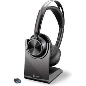 Poly Voyager Focus 2 UC Wireless Headset with Microphone (Plantronics) - Active Noise Canceling (ANC) - Connect PC/Mac/Mobile via Bluetooth - Works w/Teams (Certified), Zoom - Amazon Exclusive