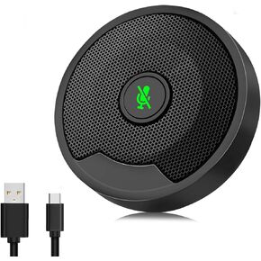 Hfuear Conference USB Microphone for Computer, Omni-Directional Condenser PC Laptop Mic with Instant Mute, Detachable USB C for Skype Conference, Video Meeting, Gaming, Chatting, Win/Mac Support in Kuwait