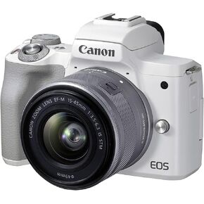Canon EOS M50 Mark II (أبيض) الهيكل فقط (متجدد) in Kuwait