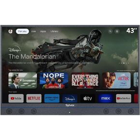 SYLVOX 55 Inch Outdoor TV 4K UHD Smart TV 6 Front Speakers 1000NIT High Bright Waterproof Android HDR TV Garden Series 2023, Gray in Saudi Arabia