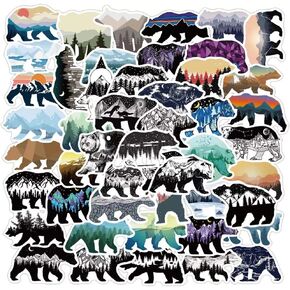 Fishing Stickers |50 Pcs Waterproof Vinyl Decals for Bike Water Bottles Laptop Bicycle Refrigerator Cup Luggage Computer Mobile Phone Skateboard Decor