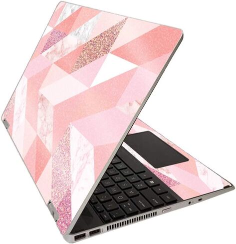 غلاف لامع لامع من MightySkins لجهاز HP Pavilion x360 مقاس 15 بوصة (2020) - نمط ذهبي وردي | لمسة نهائية لامعة واقية ومتينة شديدة اللمعان | سهل التطبيق والإزالة وتغيير الأنماط | صنع في الولايات المتحدة الأمريكية in Kuwait